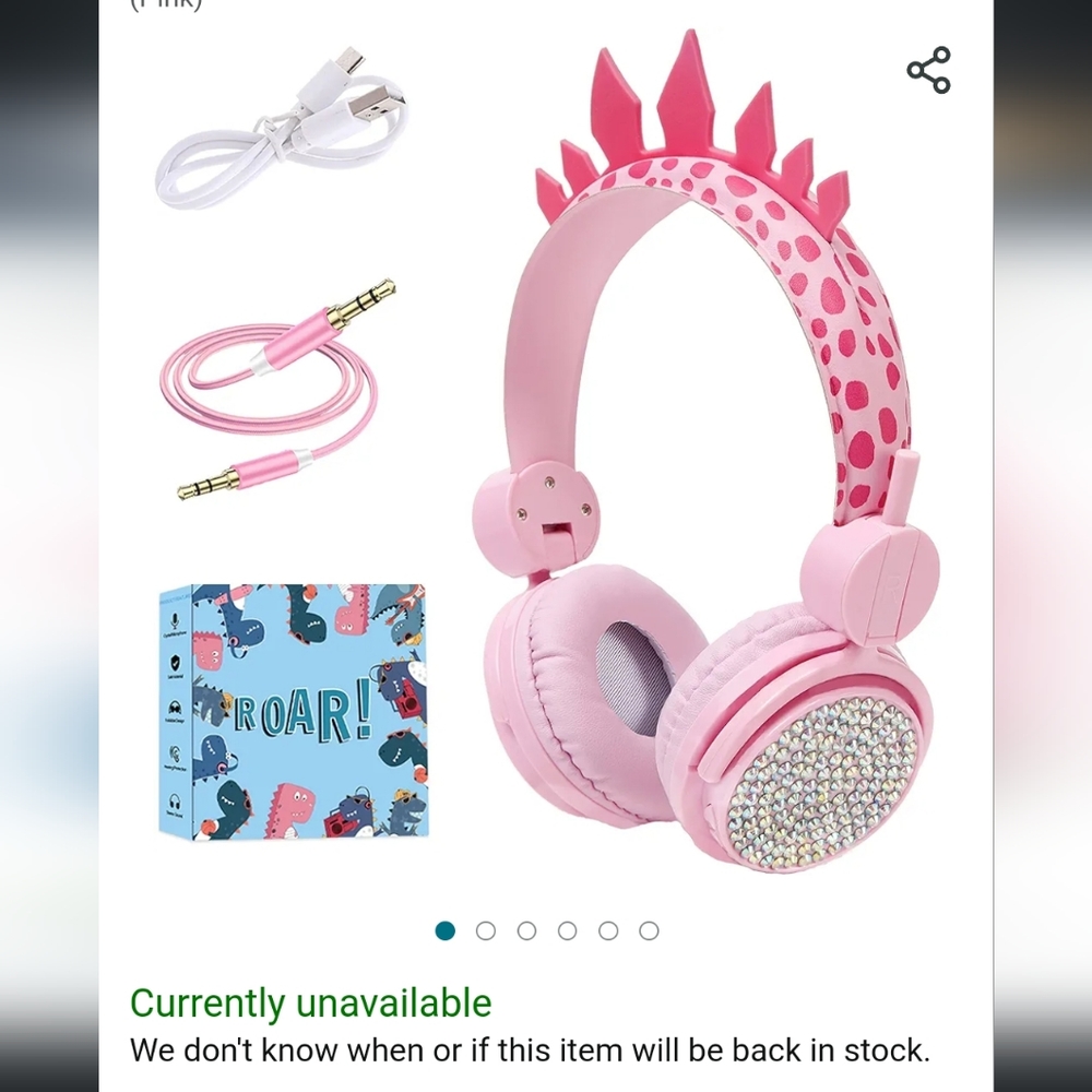 Brand new dinosaur headphones kids
